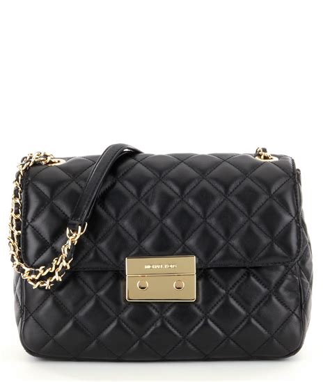 michael kors small black sloan quilted leather handbag|Michael Kors.